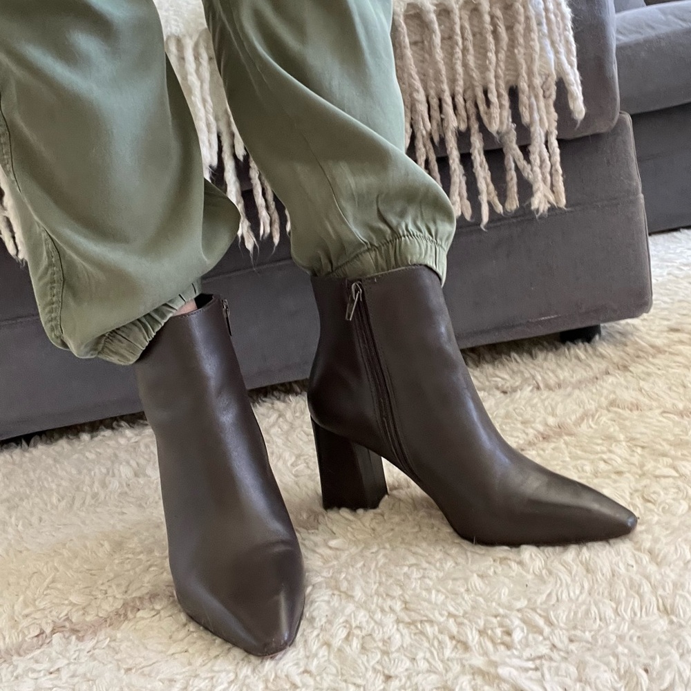 Vince Camuto Leather Ankle Boots - Picture 7 of 7